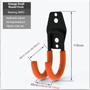 Heavy Duty Metal Hook Garage Organizer Wall Mount Bicycle Hanger Hooks Wall Mount Anti-slip Storage Hook For Ladders Garden Tool