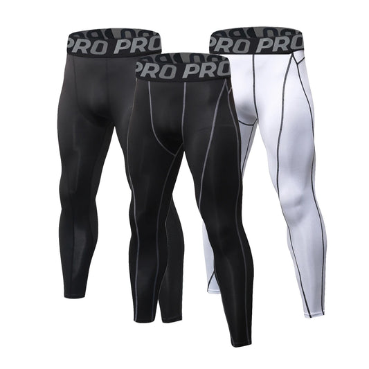 Men Compression Pants Quick Drying Running Basketball Leggings Workout Pants for Men Gym Tights Football Base Layers