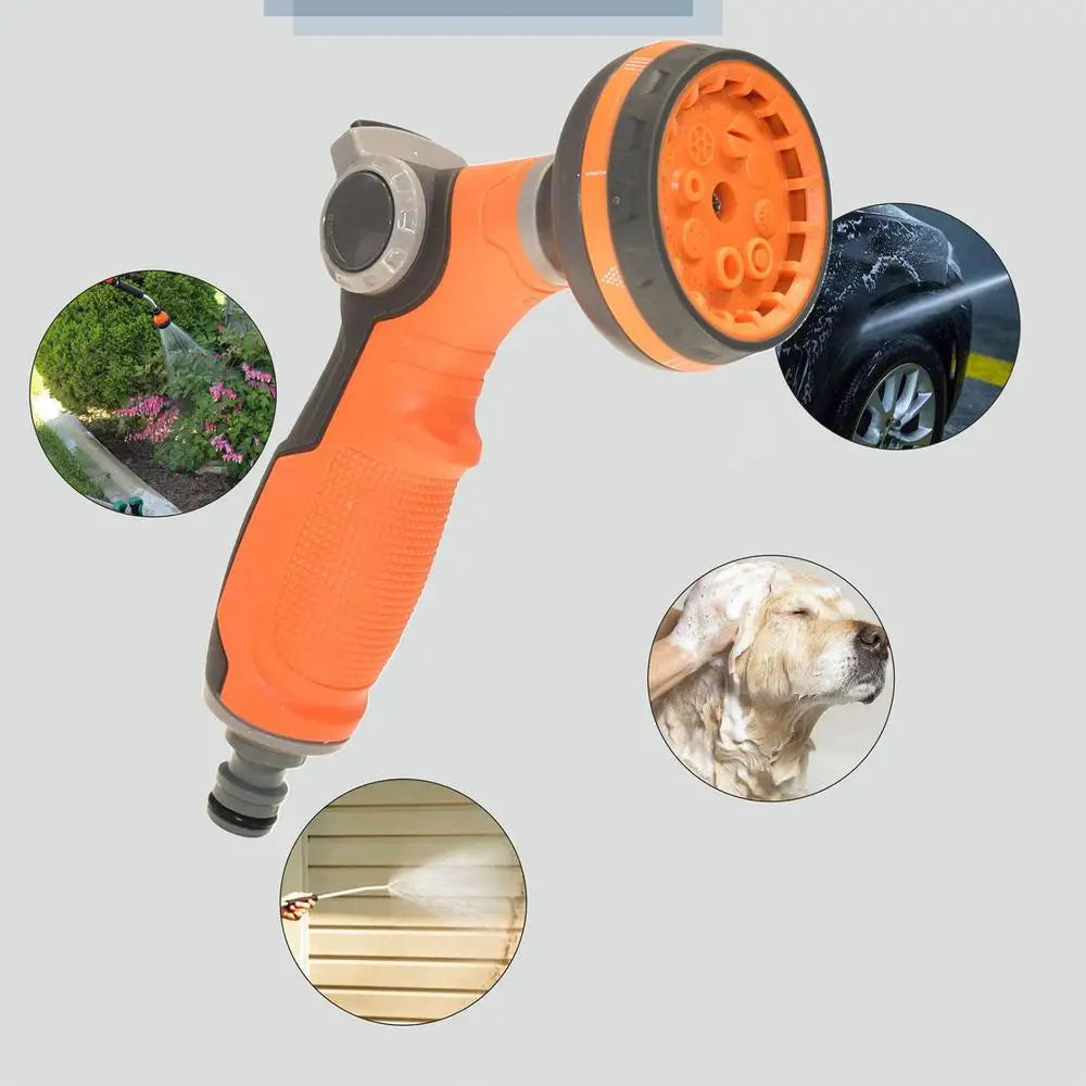 Water Nozzles For Garden Hose High Pressure Sprayer Hose Nozzle Leak Proof Handheld Garden Sprayer 8 Adjustable Spray Patterns