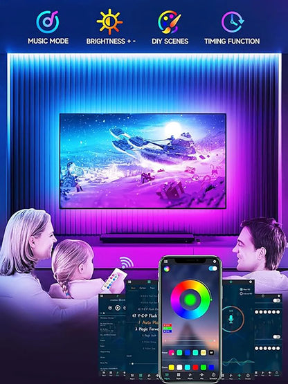 LED TV Light Strip Bluetooth APP Control Music Sync Lighting RGB Flexible Television Ambilight Strip Light TV Back Light Diode