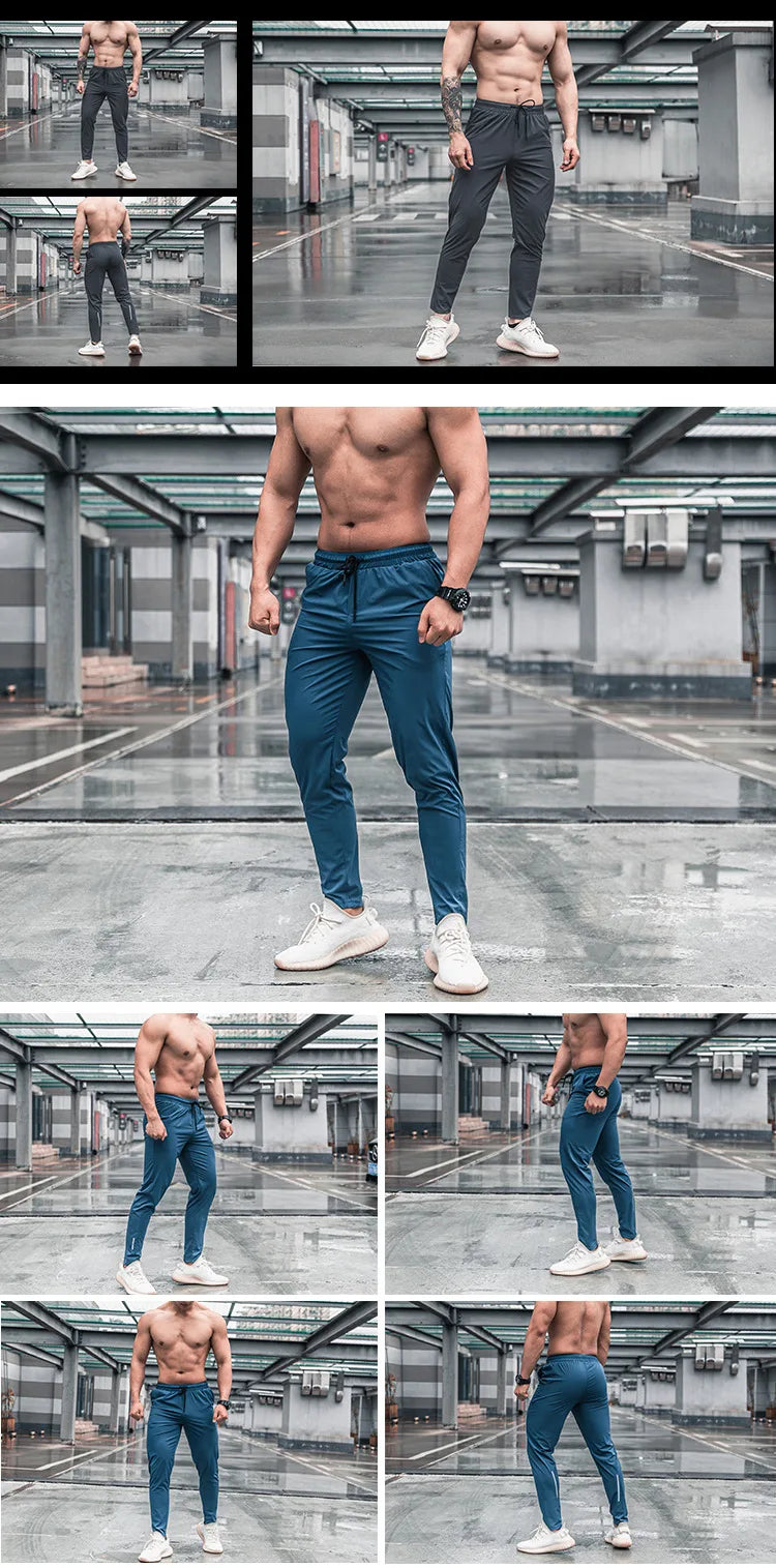 Men Sport Trousers with Pockets Running Workout Pants Quick Dry Training Jogger Sweatpants High Quality Fitness Bottoms