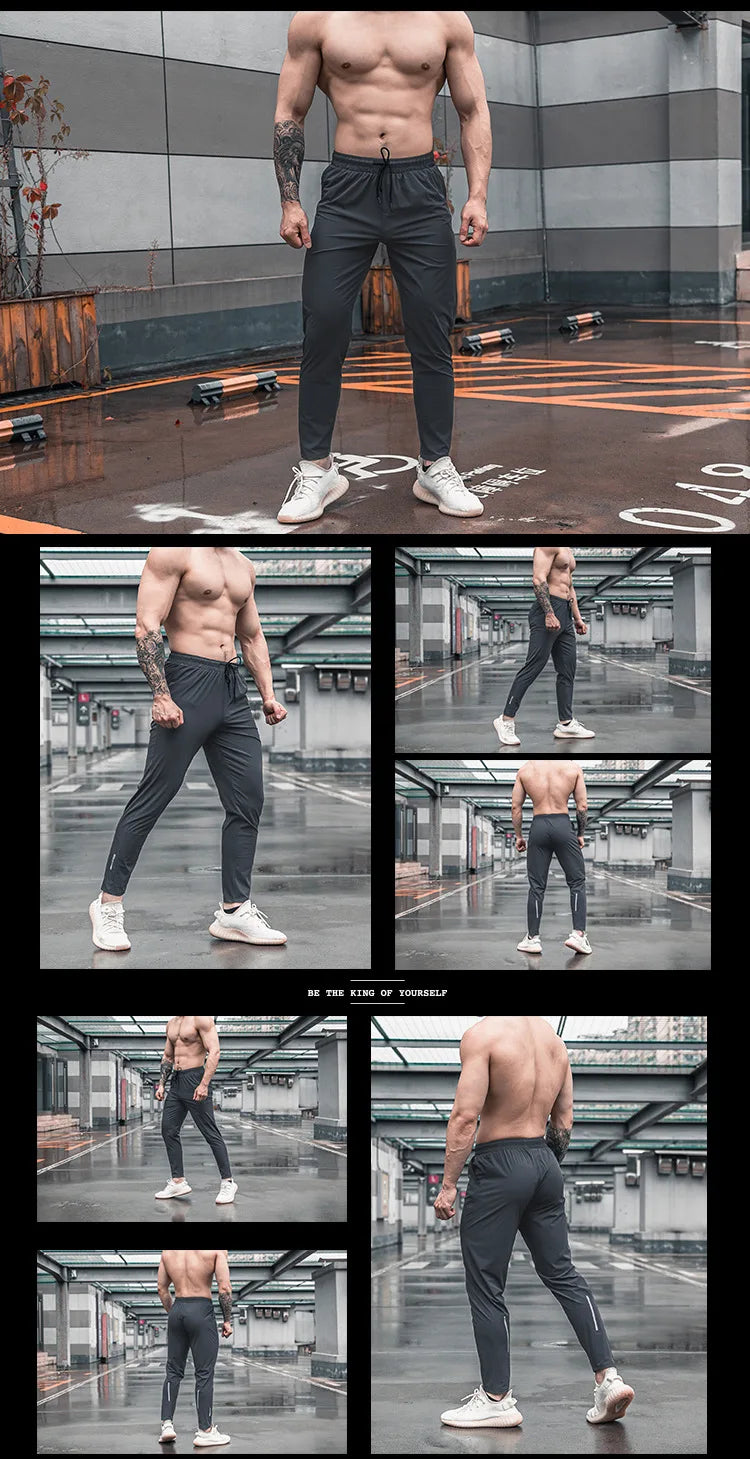 Men Sport Trousers with Pockets Running Workout Pants Quick Dry Training Jogger Sweatpants High Quality Fitness Bottoms