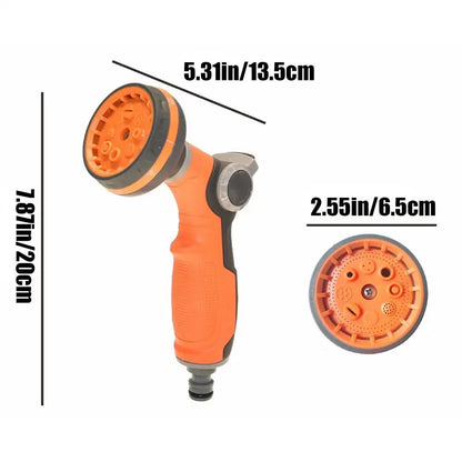 Water Nozzles For Garden Hose High Pressure Sprayer Hose Nozzle Leak Proof Handheld Garden Sprayer 8 Adjustable Spray Patterns