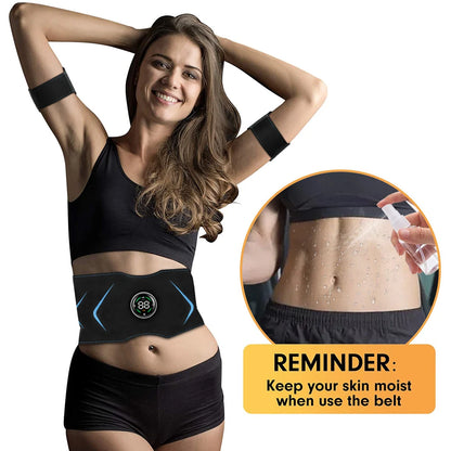 Muscle Stimulator Body Slimming Belt Electric Abdominal Trainer  Toner Weight Loss New Smart EMS Fitness Vibration Belt Unisex