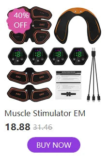 Muscle Stimulator Body Slimming Belt Electric Abdominal Trainer  Toner Weight Loss New Smart EMS Fitness Vibration Belt Unisex