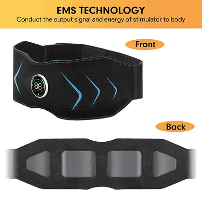 Muscle Stimulator Body Slimming Belt Electric Abdominal Trainer  Toner Weight Loss New Smart EMS Fitness Vibration Belt Unisex