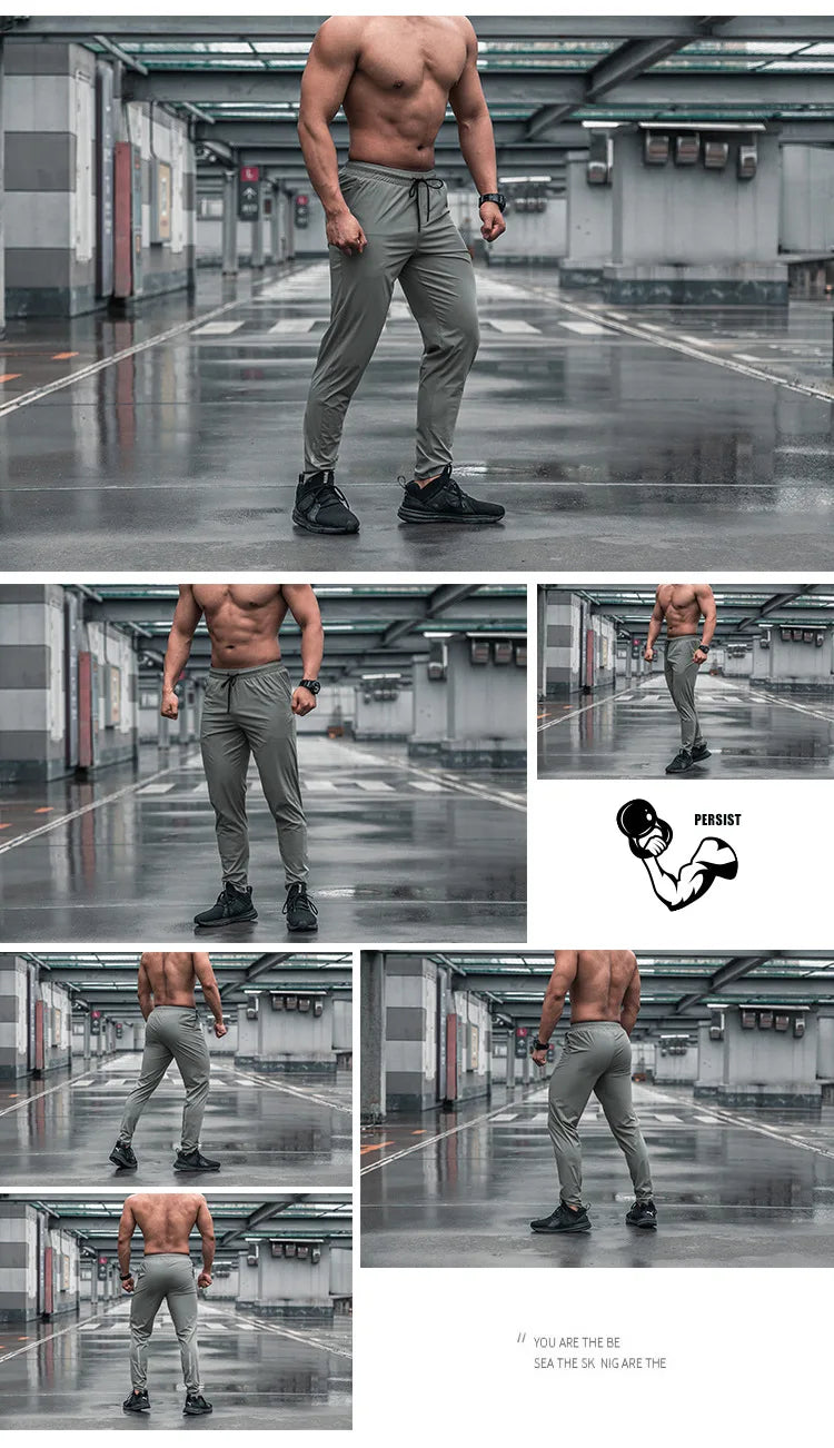 Men Sport Trousers with Pockets Running Workout Pants Quick Dry Training Jogger Sweatpants High Quality Fitness Bottoms