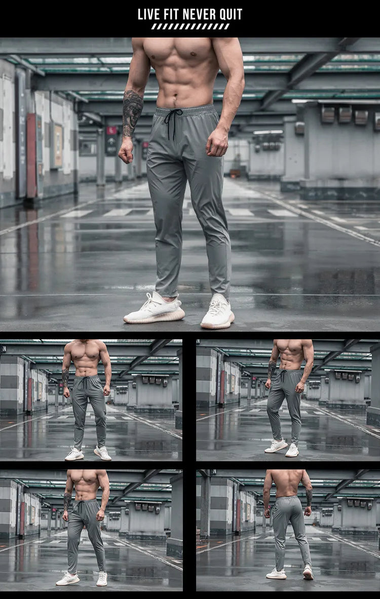 Men Sport Trousers with Pockets Running Workout Pants Quick Dry Training Jogger Sweatpants High Quality Fitness Bottoms