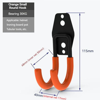 Heavy Duty Metal Hook Garage Organizer Wall Mount Bicycle Hanger Hooks Wall Mount Anti-slip Storage Hook For Ladders Garden Tool