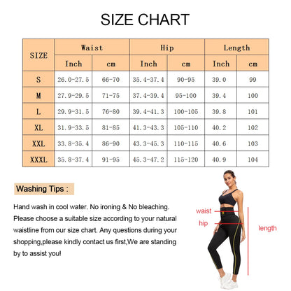 SEXYWG Women Sauna Pants Waist Trainer Tummy Control Slimming Sweat Leggings Mid Waist Weight Loss Trousers Workout Running