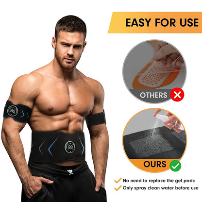 Muscle Stimulator Body Slimming Belt Electric Abdominal Trainer  Toner Weight Loss New Smart EMS Fitness Vibration Belt Unisex